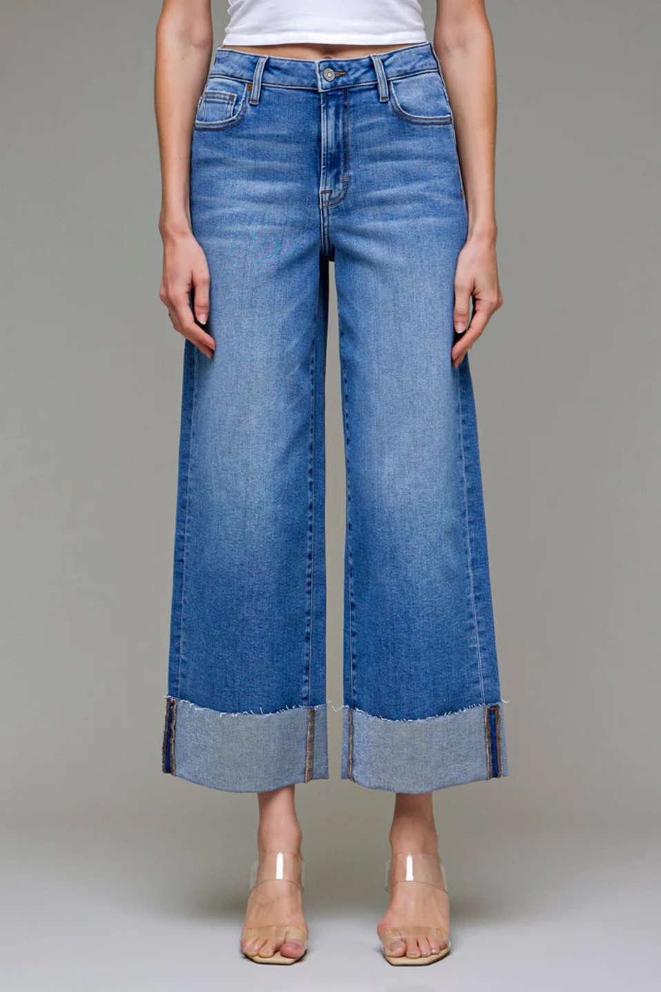 Nori Cuffed High Rise Jeans Hidden Jeans