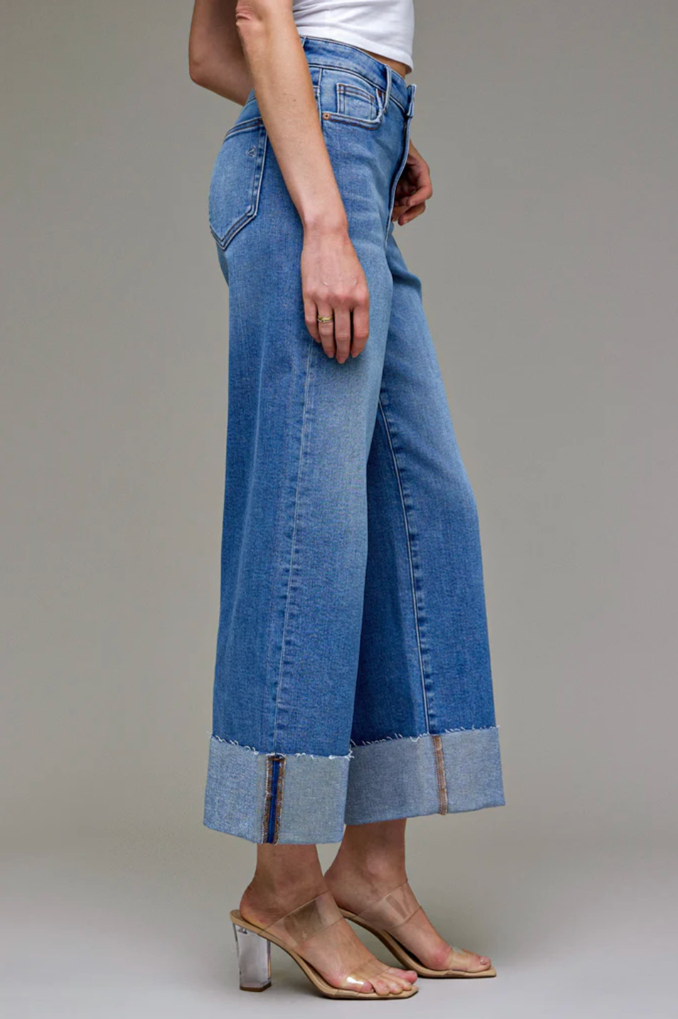 Nori Cuffed High Rise Jeans Hidden Jeans