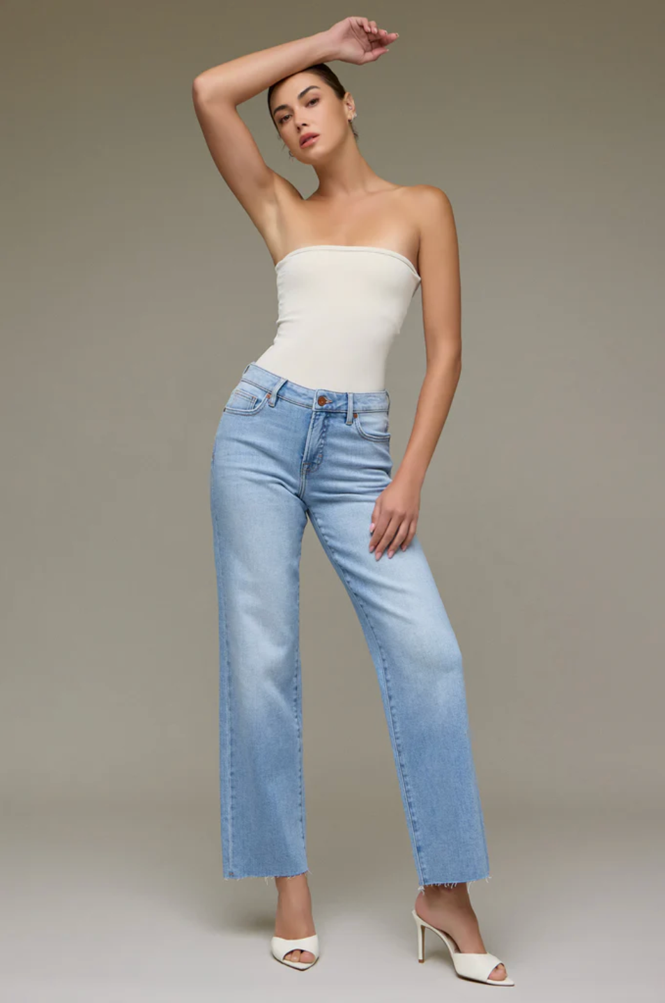 Ella Mid Rise Classic Straight Jeans Hidden Jeans