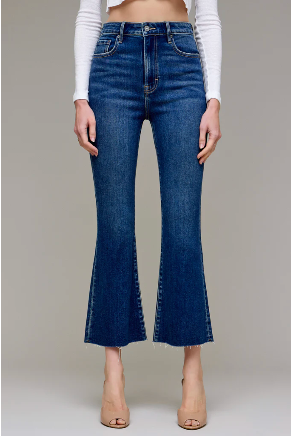 Happi Cropped Flare Jeans Hidden Jeans