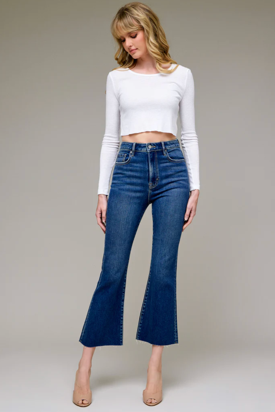 Happi Cropped Flare Jeans Hidden Jeans