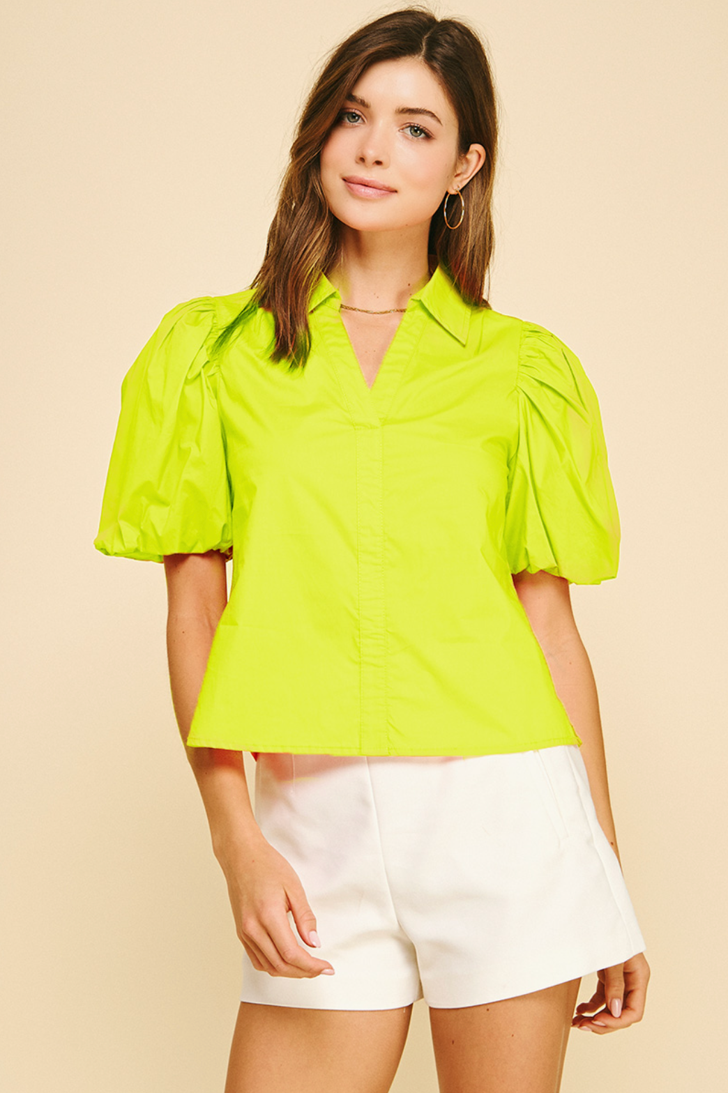 Bubble Sleeve Blouse Top Pinch