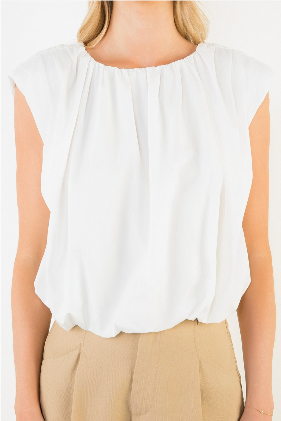 Sleeveless Bubble Top THML
