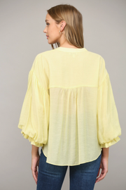 Puff Sleeve Button Down Shirt Fate