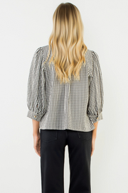 Gingham Button Up Shirt THML