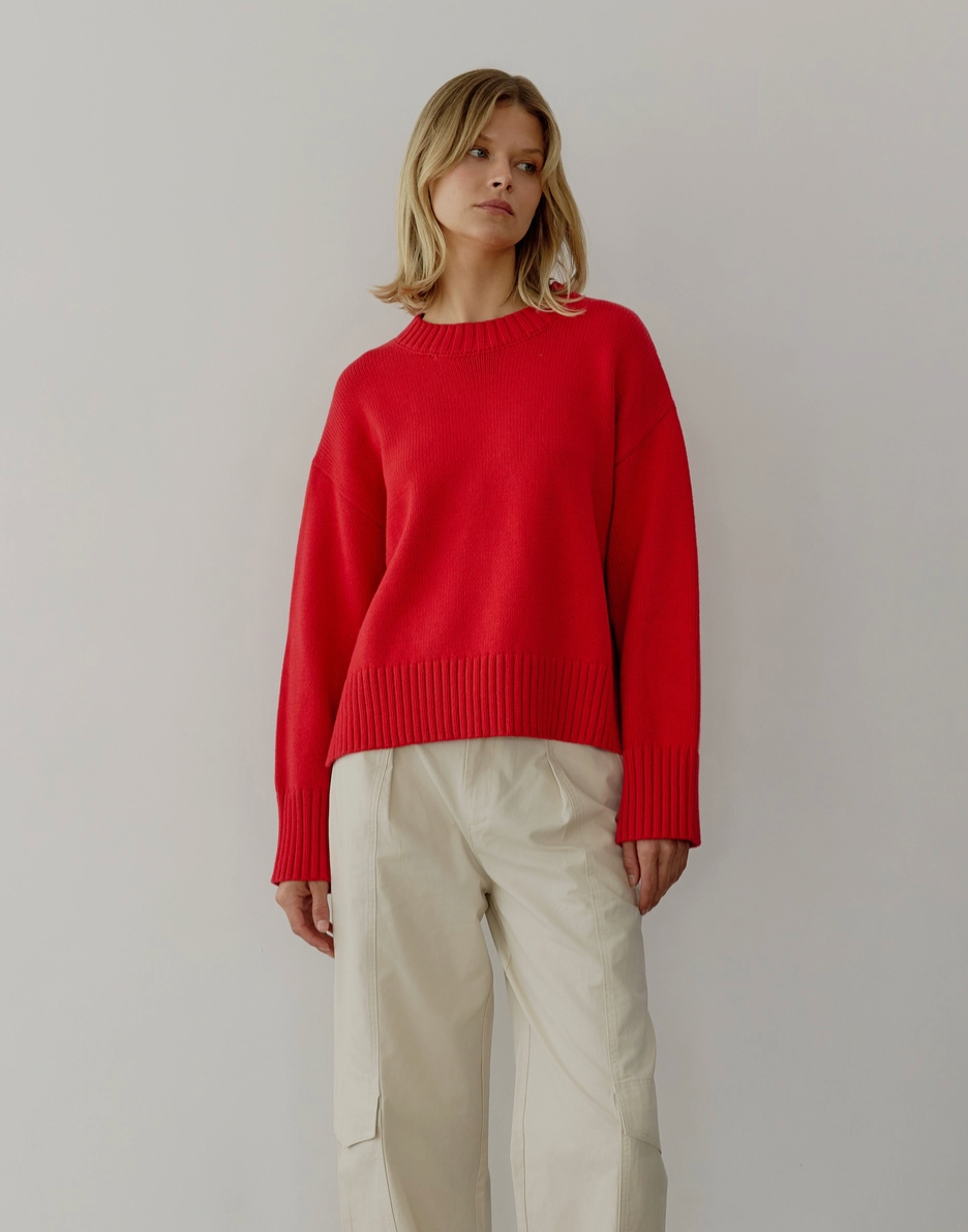 Oversized Cropped Sweater Mod Ref