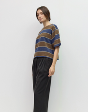 Striped Elbow Sleeve Sweater Mod Ref