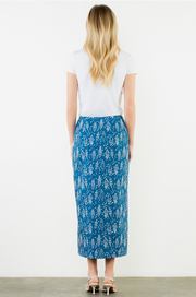 Side Button Fish Pattern Skirt THML