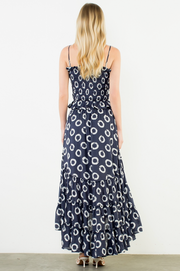Elastic Waist Skirt with Print and Ruffles THML