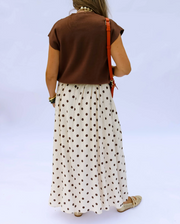 Layered Polka Dot Midi Dress Entro