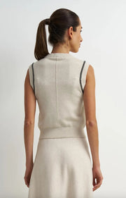 Arlo Sleeveless Chain Sleeve Sweater Astrid