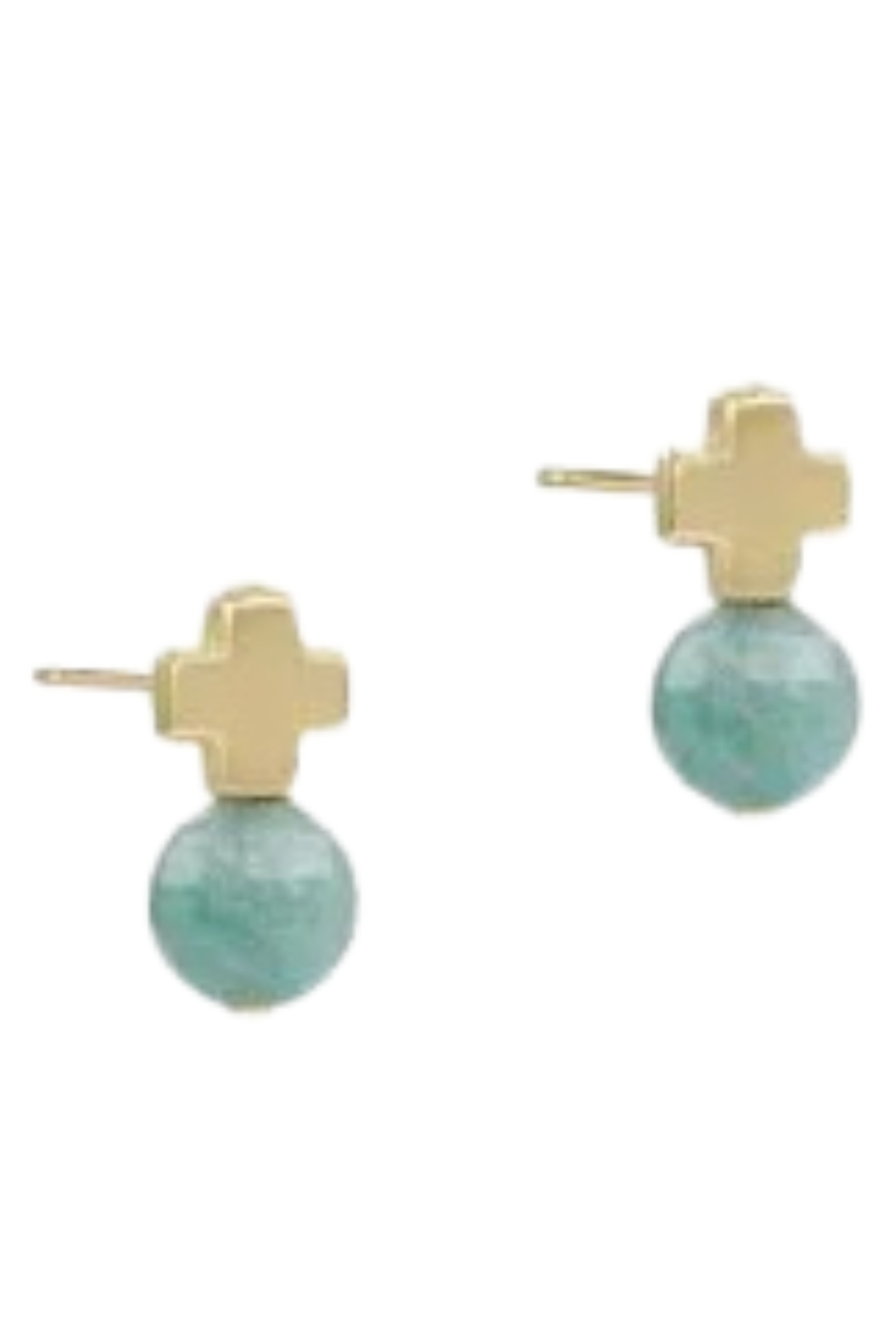SIG CROSS GOLD STUD AMAZONITE Shop Expeditions