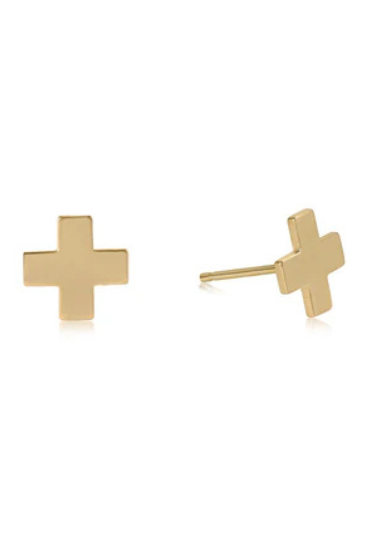 SIGNTATURE CROSS STUD GOLD enewton