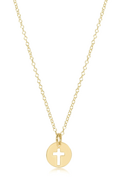 16 GOLD NECKLACE BLESSED SMALL DISC enewton
