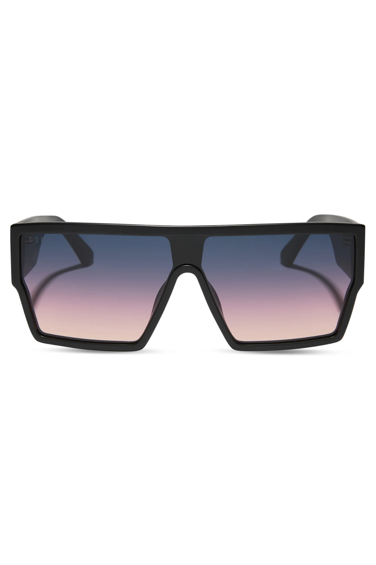 Electra Shield Sunglasses in Matte Black/Twilight Gradient | Diff Eyewear Diff Eyewear