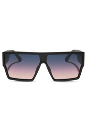 Electra Shield Sunglasses in Matte Black/Twilight Gradient | Diff Eyewear Diff Eyewear