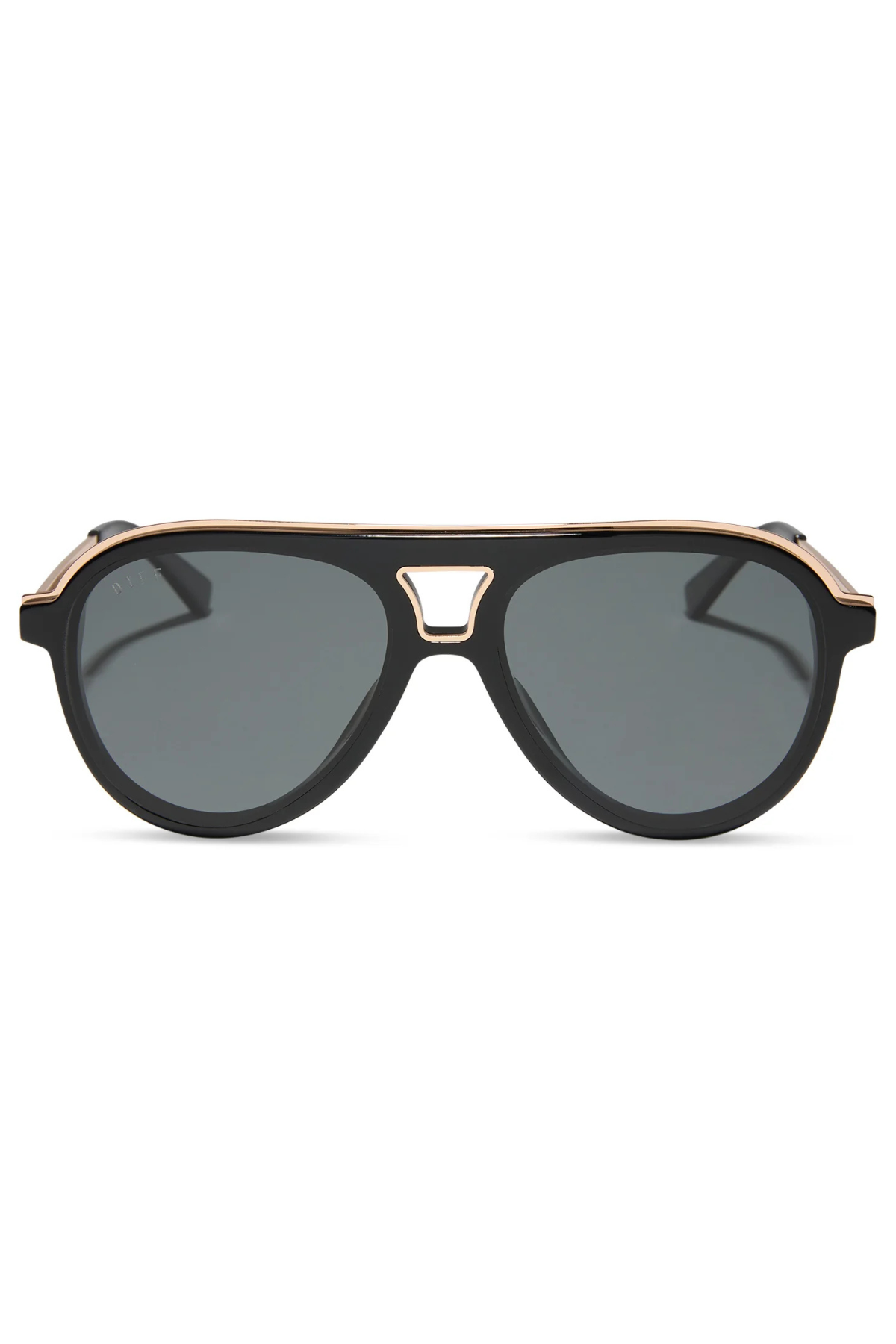 Tosca III Aviator Sunglasses in Black Grey Polarized | Diff Eyewear Diff Eyewear