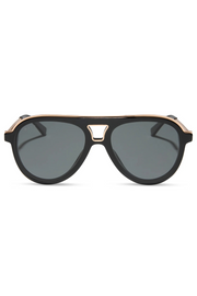 Tosca III Aviator Sunglasses in Black Grey Polarized | Diff Eyewear Diff Eyewear