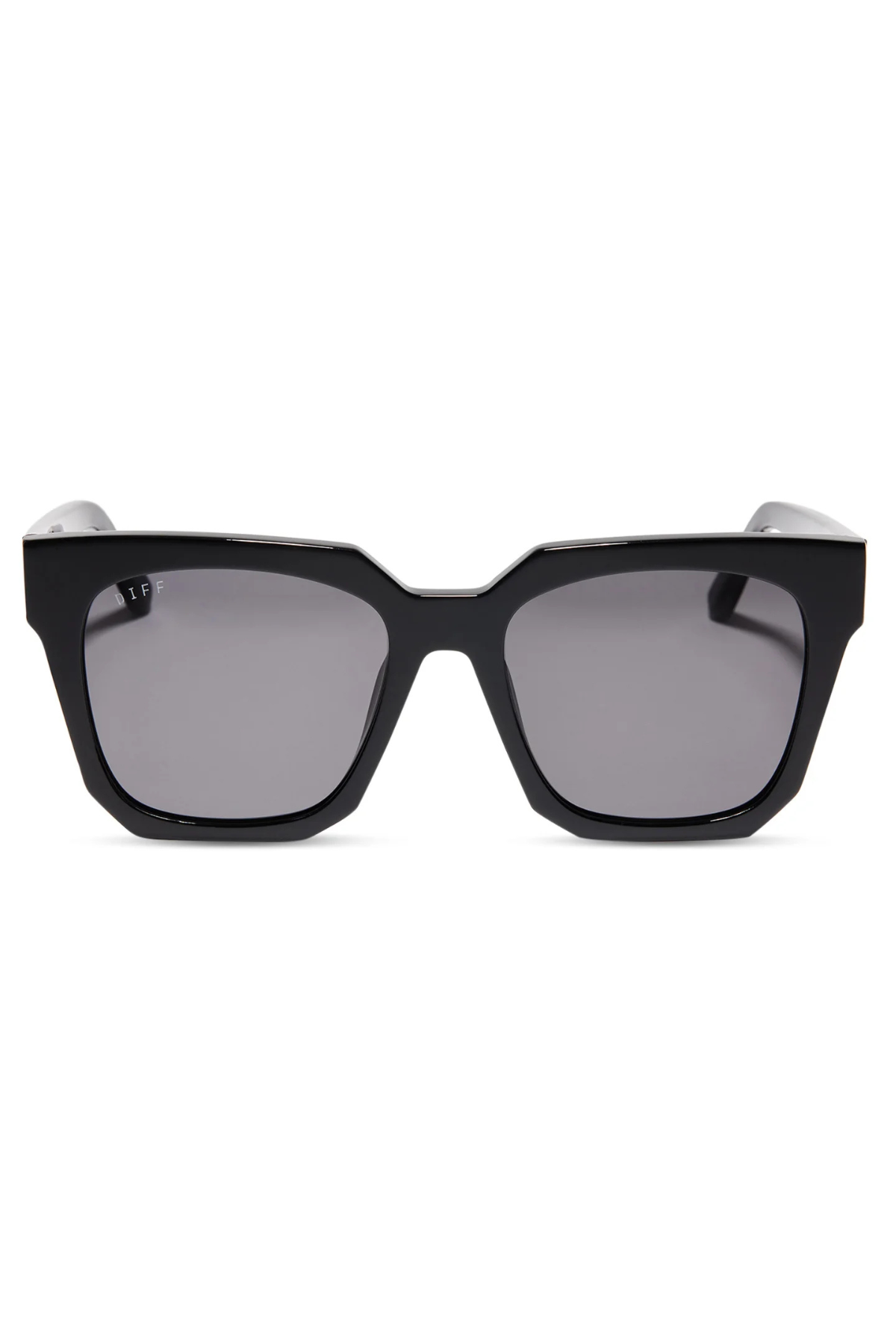 Ariana Square Sunglasses in Black/Grey Gradient | Diff Eyewear Diff Eyewear