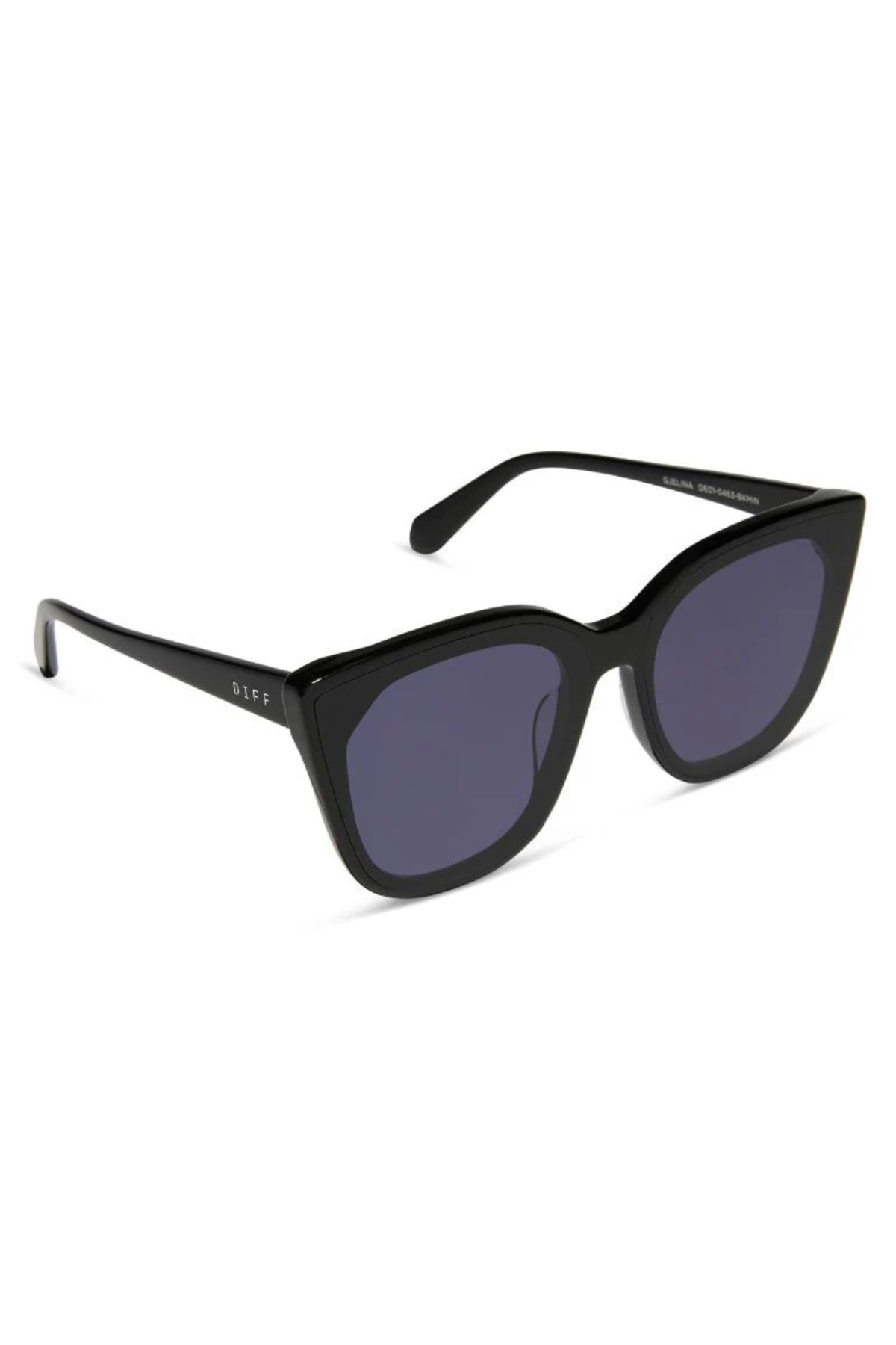 Gjelina Cat Eye Sunglasses in Black Midnight | Diff Eyewear Diff Eyewear