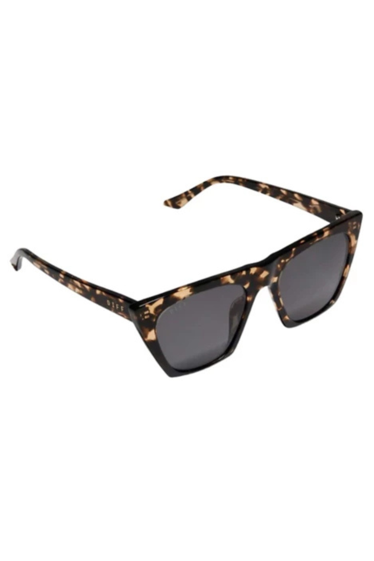 Avril Cat Eye Sunglasses in Espresso Tortoise/Grey | Diff Eyewear Diff Eyewear