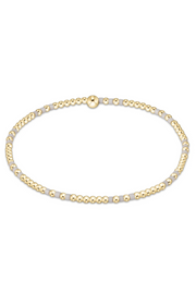 Gameday Hope Joy Pattern 2mm Bead Bracelet - White | enewton enewton