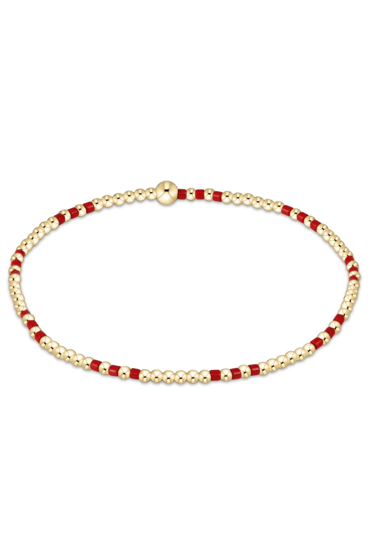 Gameday Hope Joy Pattern 2mm Bead Bracelet - Bright Red | enewton enewton