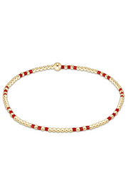 Gameday Hope Joy Pattern 2mm Bead Bracelet - Bright Red | enewton enewton