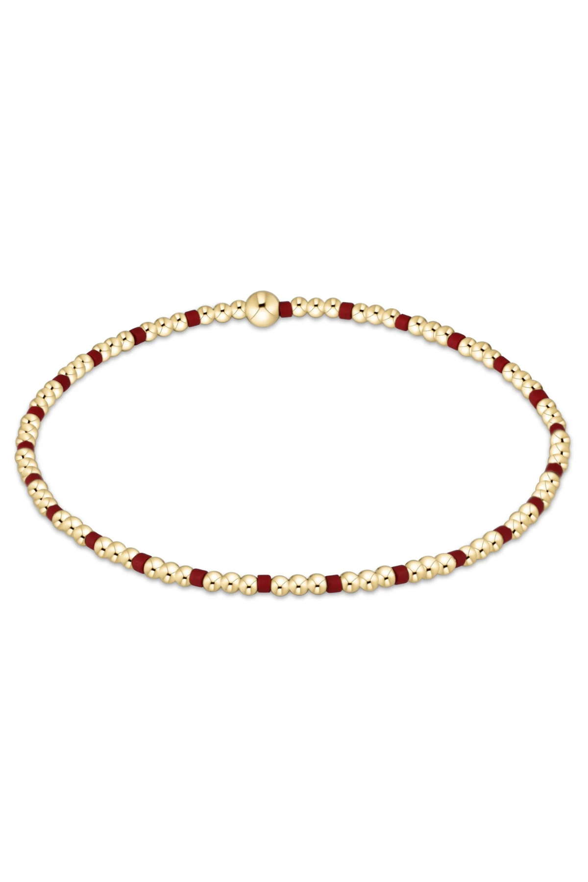 Gameday Hope Sincerity Pattern 2mm Bead Bracelet - Crimson | enewton enewton