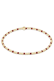 Gameday Hope Sincerity Pattern 2mm Bead Bracelet - Crimson | enewton enewton
