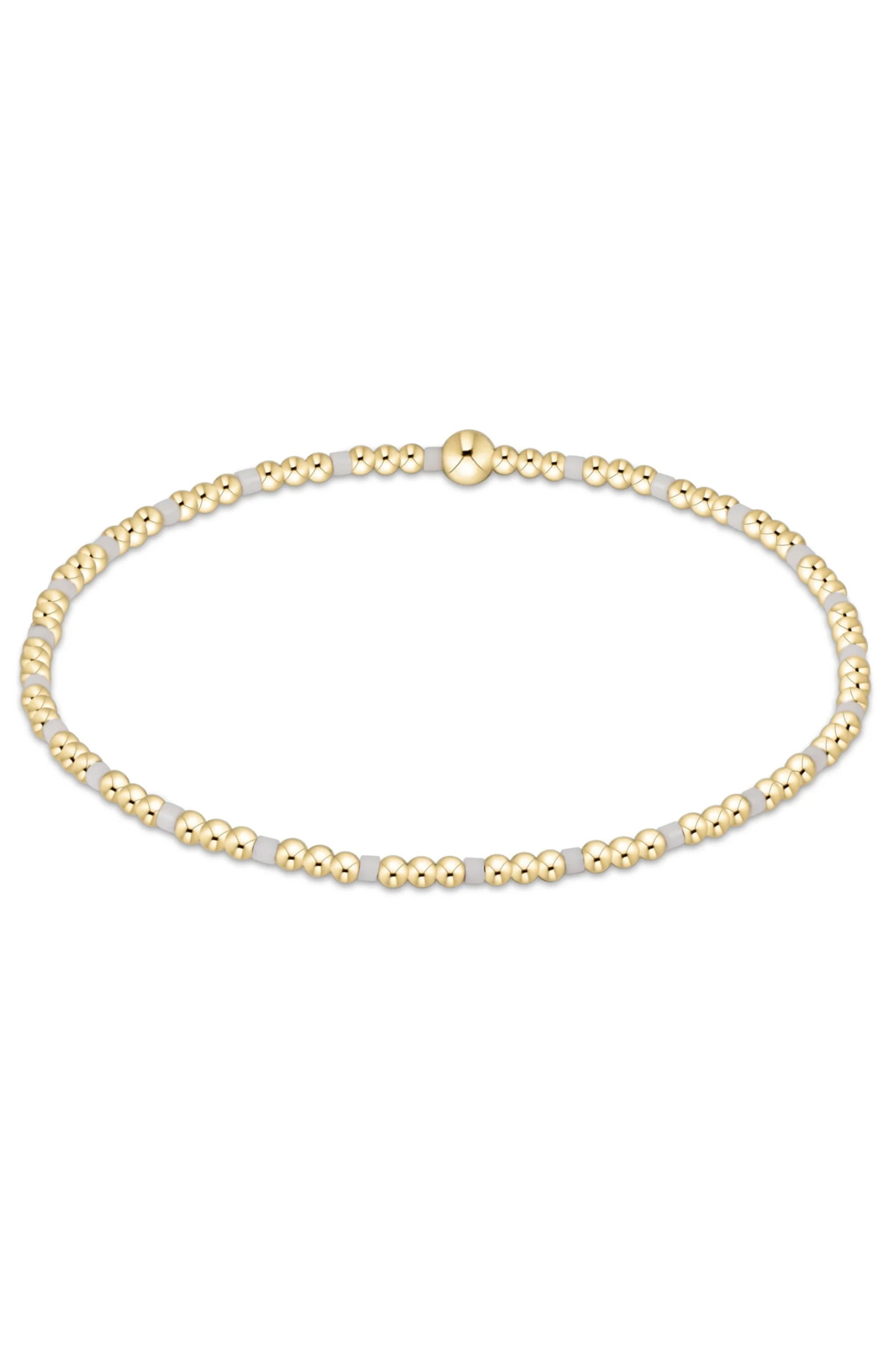 Gameday Hope Sincerity Pattern 2mm Bead Bracelet - White | enewton enewton