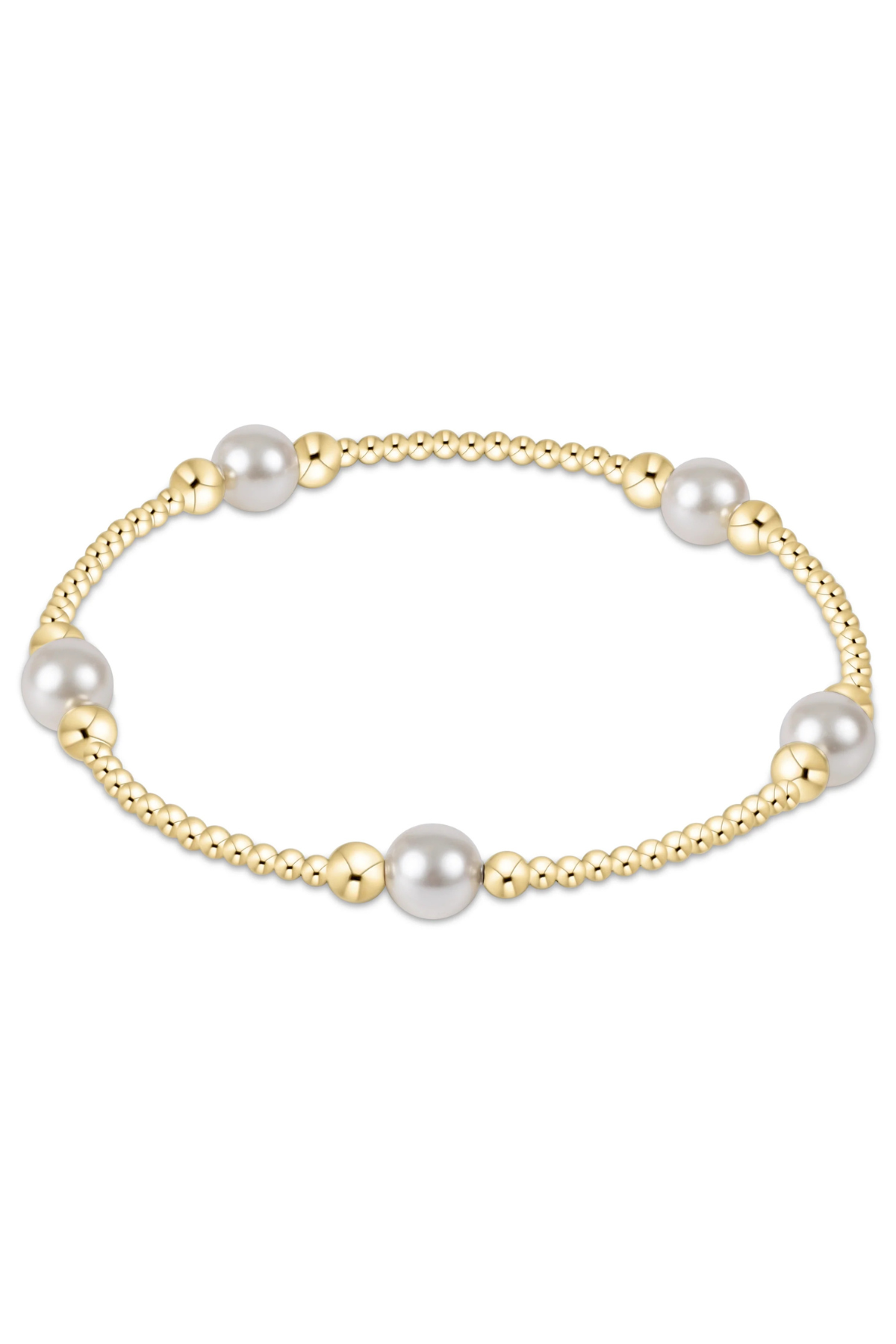 Purpose Pearl 6mm Bead Bracelet Gold | enewton enewton