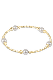 Purpose Pearl 6mm Bead Bracelet Gold | enewton enewton