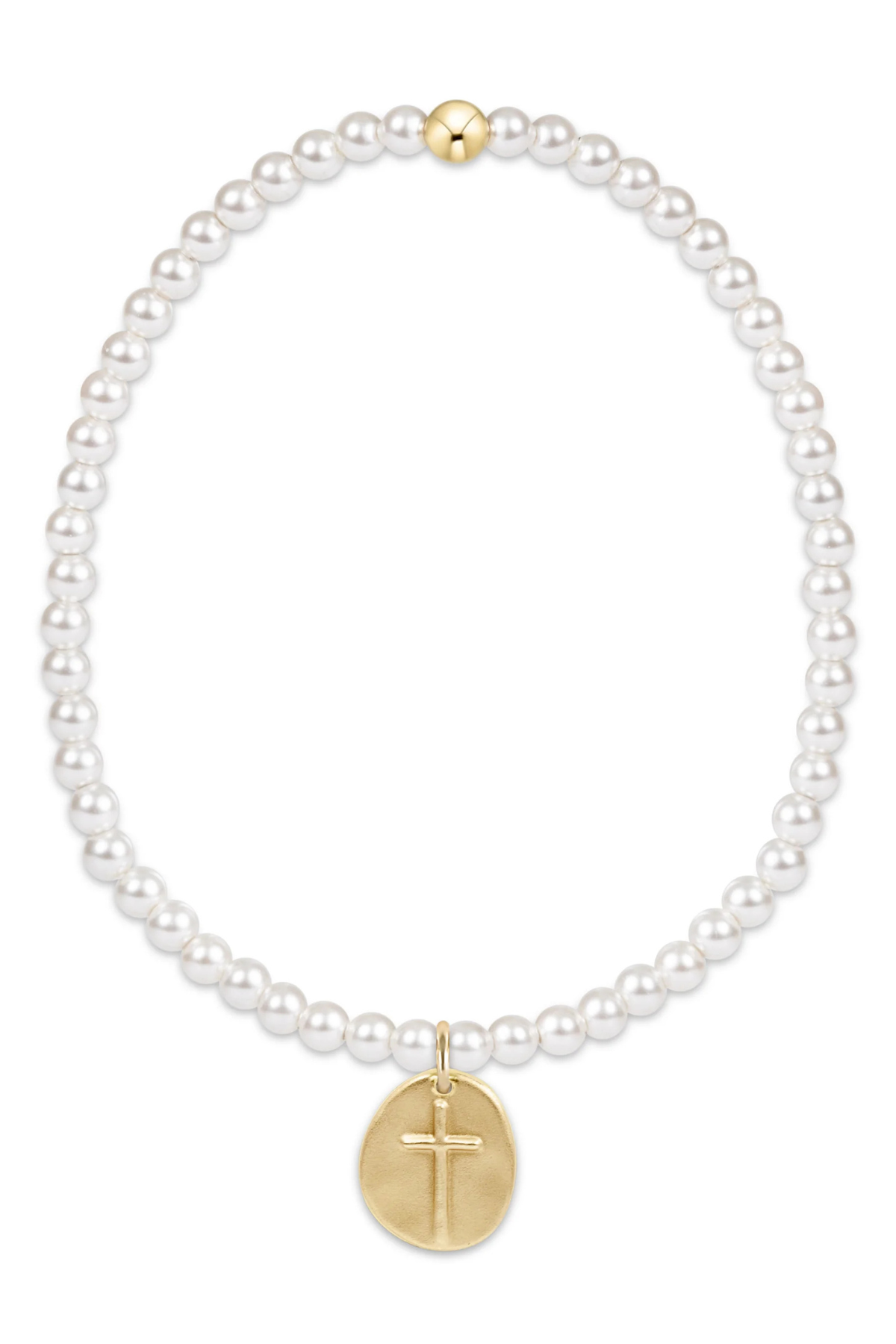 Extends Classic Pearl 3mm Bead Bracelet Inspire Small Gold Charm | enewton enewton