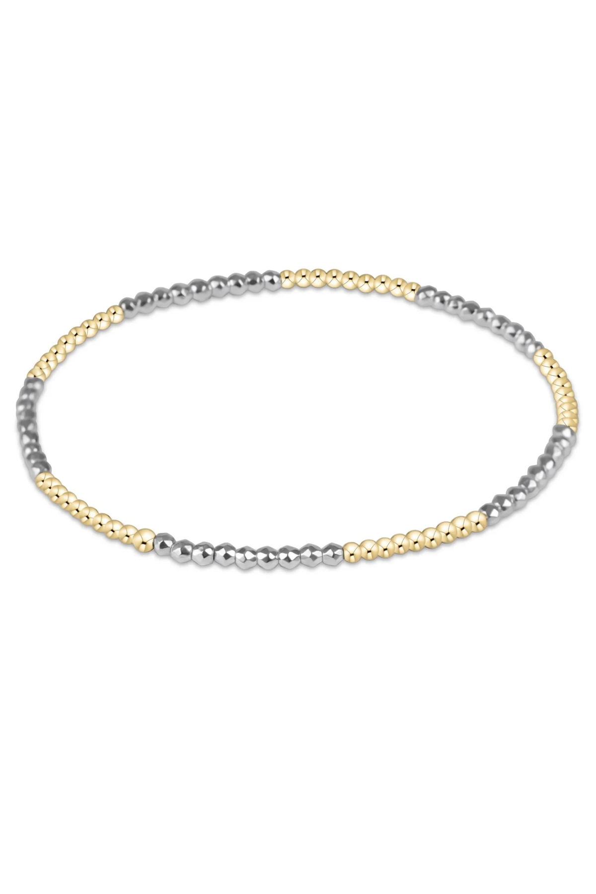 Bliss Pattern 2mm Bead Bracelet Silver Faceted Hematite | enewton enewton