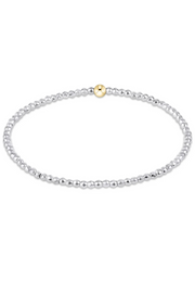 Bright Silver Faceted Hematite 2mm Bead Bracelet | enewton enewton