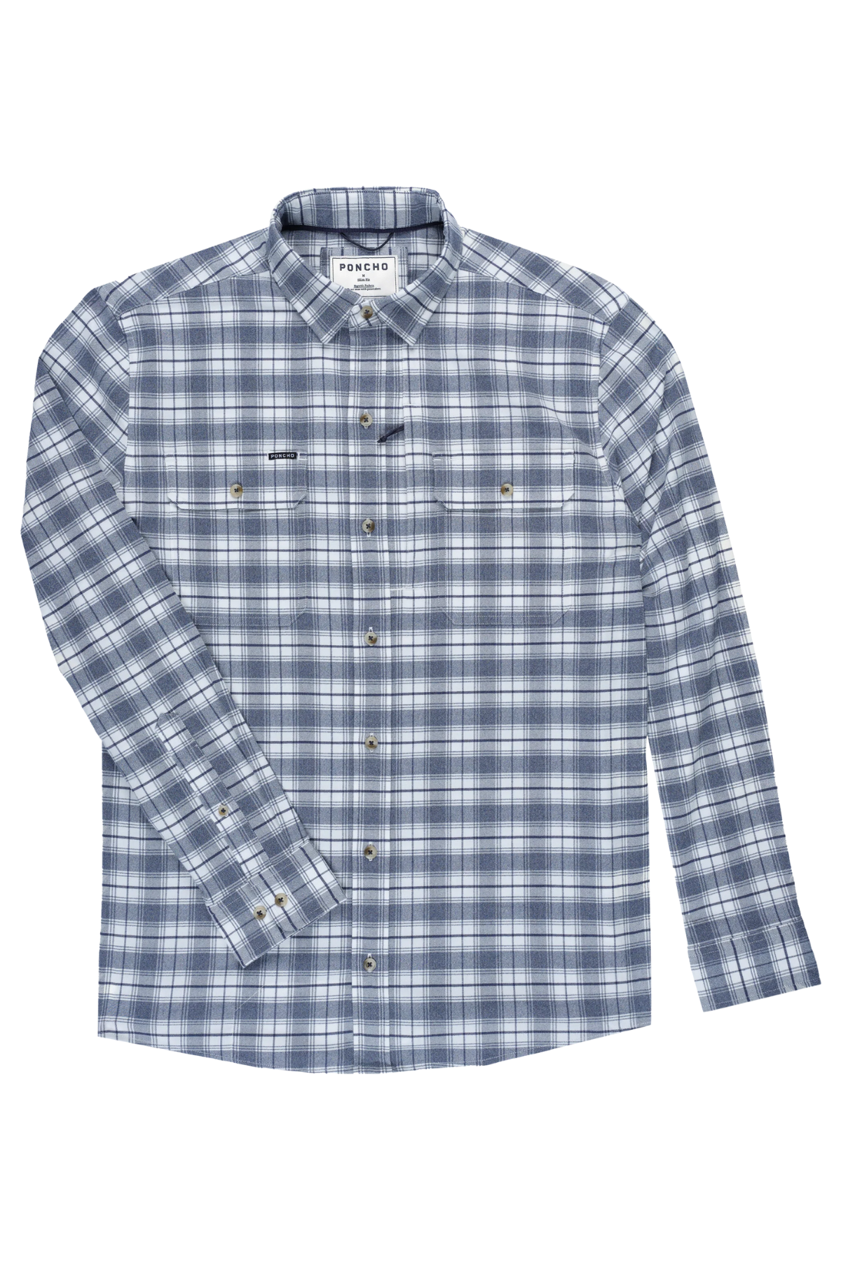 Poncho Flannel Long Sleeve Shirt Poncho