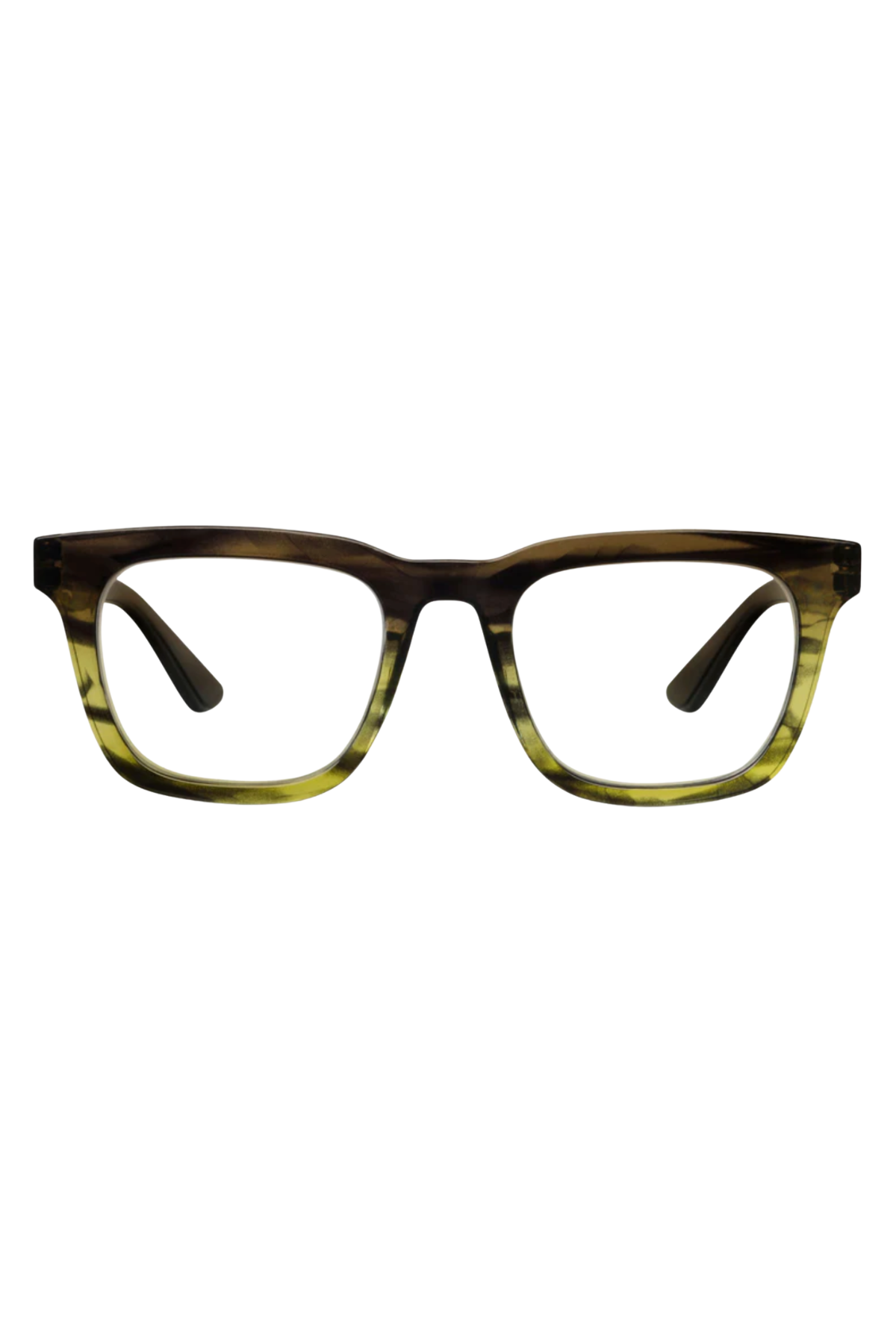 Cavern Glasses in Green Ombre Horn | Peepers Peepers