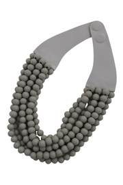 Wood Beaded Layered Necklace ANB Fashion