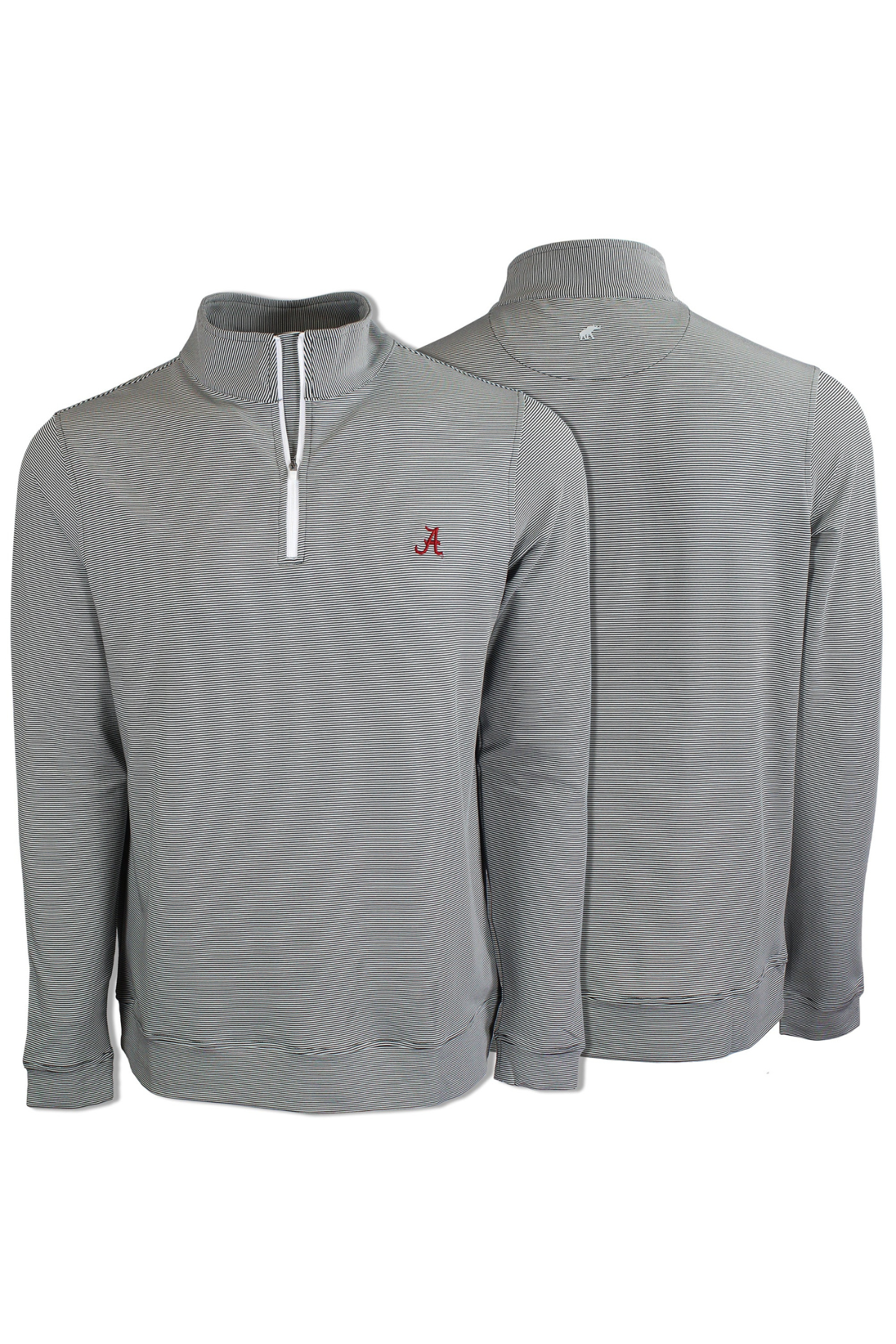 Front Nine Script "A" Striped Quarter Zip Pullover | Tuskwear Tuskwear Collection