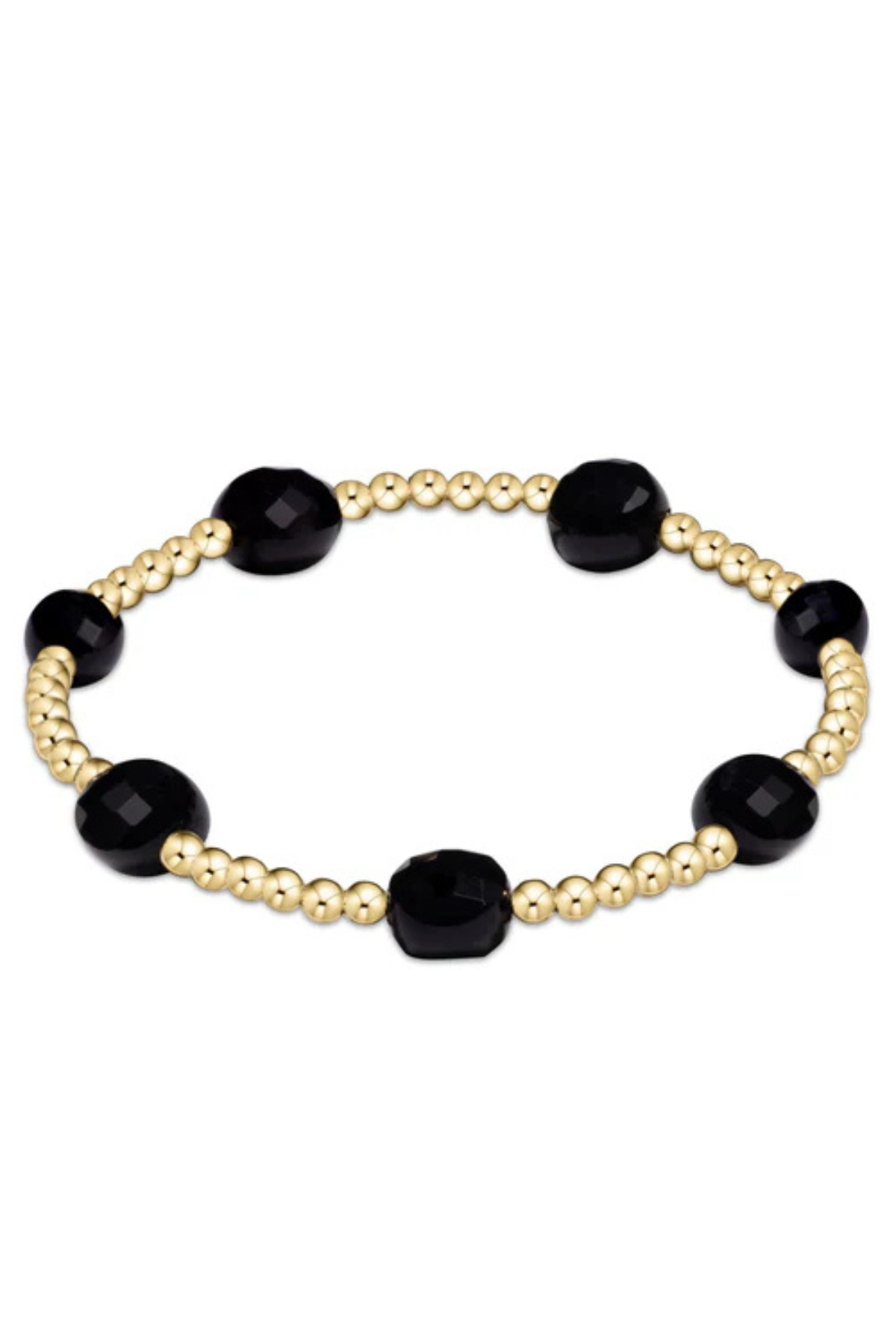 Admire Gold 3MM Bracelet - Faceted Onyx | enewton enewton