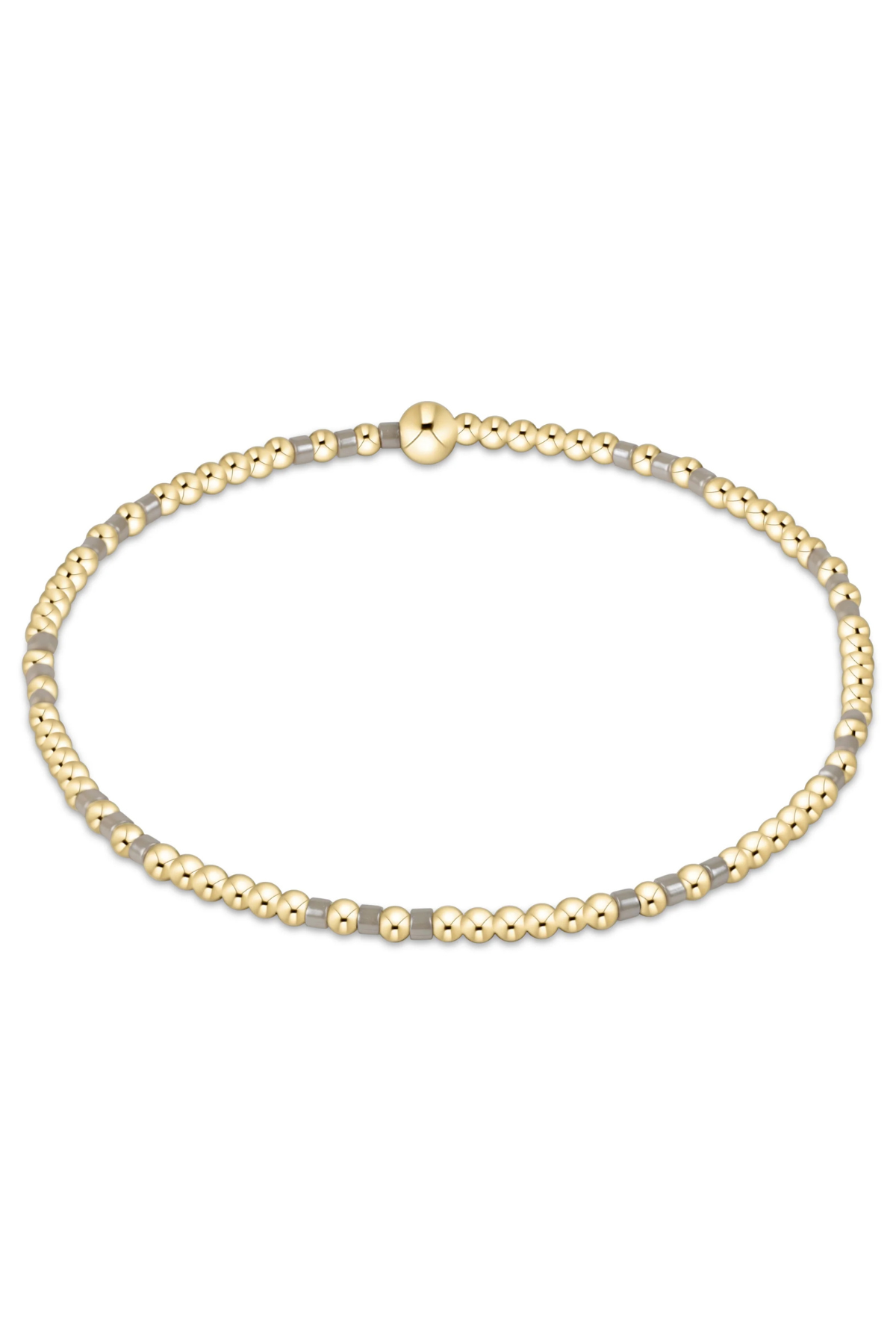 Hope Joy Pattern 2mm Bead Bracelet - Taupe With A Twist | enewton enewton