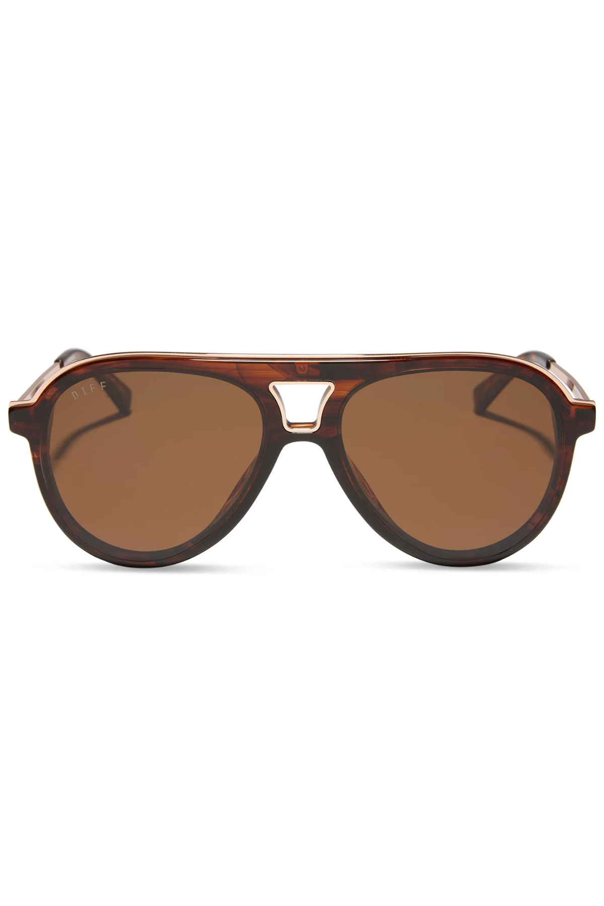 Tosca III Aviator Sunglasses in Sequoia Tortoise Brown | Diff Eyewear Diff Eyewear