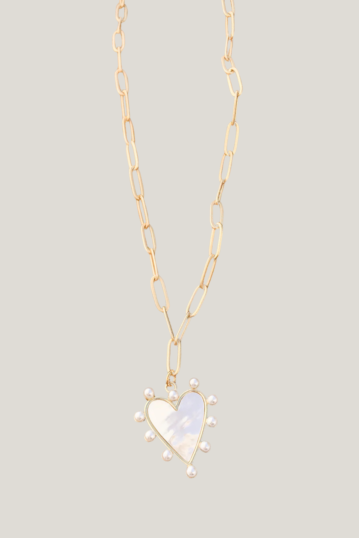 Mini Pearl Studded Heart Necklace Virtue Jewelry