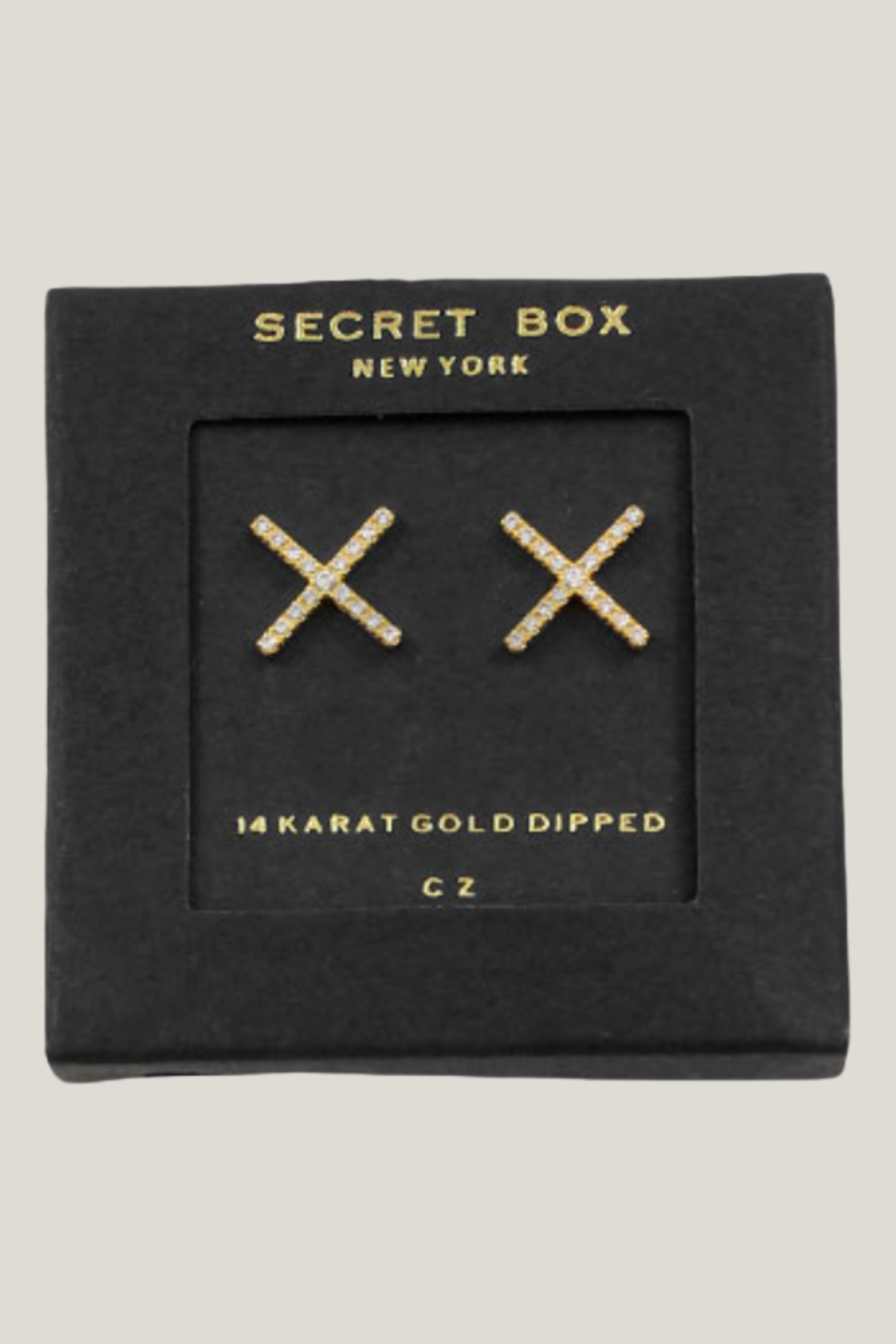 14k Gold Dipped X Stud Earrings Golden Stella