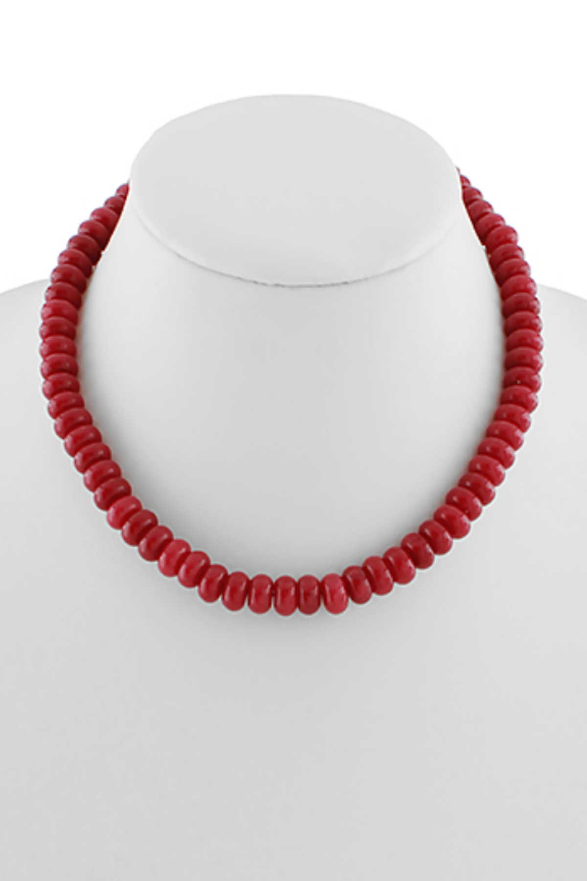 Crimson Beaded Necklace Golden Stella