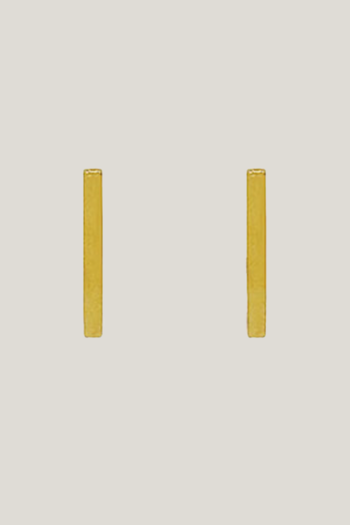 7mm Bar Stud Earrings Golden Stella