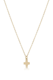 16" Necklace Gold - Signature Cross Small Gold Charm | enewton enewton