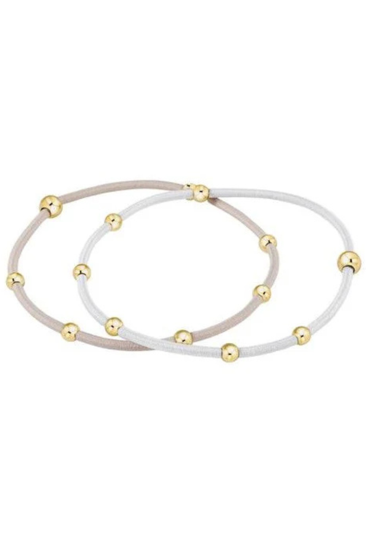"E"ssentials Hair Bracelet - Stack of 2 - Dove | enewton enewton