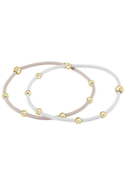 "E"ssentials Hair Bracelet - Stack of 2 - Dove | enewton enewton